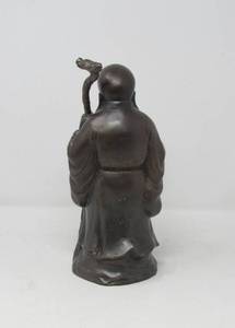 lot 70 image: Spelter bronze figurine of chinese diety