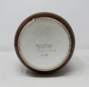 lot 92 image: Porcelain hand painted vase by Arzberg porcelain with gold trim and Silver trim