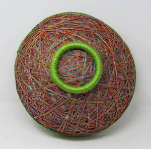 lot 99 image: Columbia handwoven basket bowl