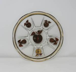 lot 136 image: MCM George Brillard platter forbidden fruit with dansk torun cheese plane