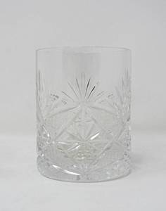 lot 148 image: Elevate Your Next Gathering with Four Cut Glass Crystal Old Fashioned Tumblers