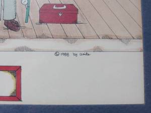 lot 153 image: Framed anita massimini-brown print titled Gary