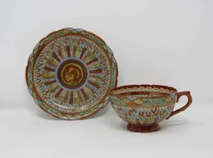 lot 134 image: 3 porcelain china cup and saucers