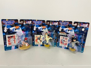 lot 17 image: Starting Lineup - 2000 Nomar Garciaparra  Randy Johnson  Mike Hampton Figures