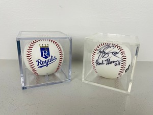 lot 38 image: Kansas City Royals Autographed Baseball (Frank White)  St. Paul Saints Autographed Baseball (Hank Thomas Newton)