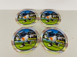 lot 75 image: 4 Golf Themed Beverage Coasters