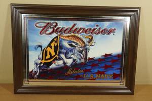 Budweiser Salutes the US Navy Mirror Sign