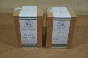 Begonia and Bench Candles -Fraser, Mint Twist