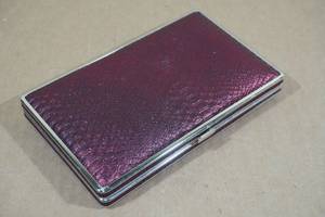 Red Alligator Skin Style Clutch Wallet