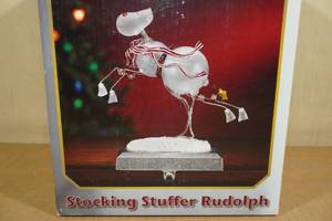 Holiday Ice Sculptures Stocking Stuffer Rudolph with Color Changing Effects