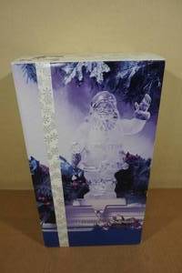 Holiday Ice Sculpture Santa Stocking Holder with Color Changing Effects