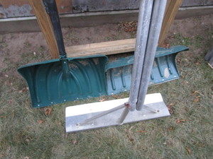 lot 157 image: Roof Rake & Shovels