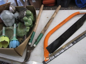 lot 191 image: Garden Tools, Ceramics, Turtle, Snail