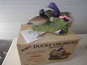 Vintage Ducks Unlimited Porcelain Decanter,50th anniversary