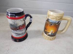 2 Beer Stein Hand Crafted,