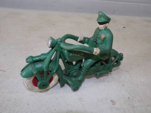 Large Cast Iron Champion Motorcycle Toy