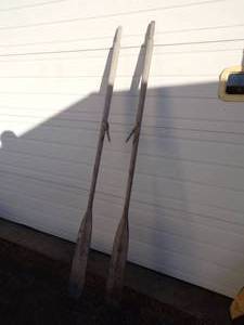 Pair Wood Boat Oars