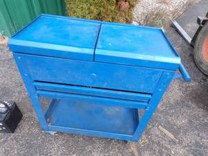 Blue Rolling Tool Cart