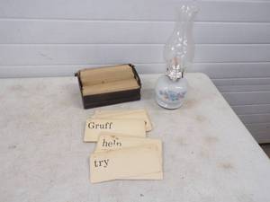 Oil Lamp and Antique Flashcards