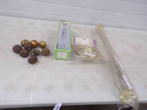 Brand New Wind Chime, Brand new Towel Bar and Brass Doorknobs