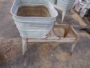 Pair of Wash Bins with Stand used for planters