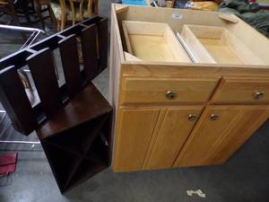 30 Base Cabinet with Wine rack and Wine Glass Holder