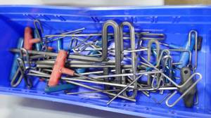 Bin of hex wrenches