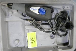 Dremel engraver and 12V Ryobi drill