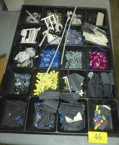Lot of shrink tape and electrical connectors