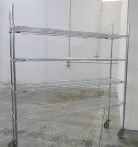 metro cart on wheels - 72 long 78 tall 18 wide