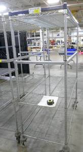 wire shelf on wheels - 48 long 67 tall 24 wide