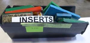 Bin of various carbide Inserts