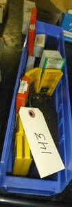 Bin of inserts and lathe turning tool holders