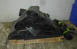 Rubber mats used on top of carts to prevent damage to new parts, all various sizes