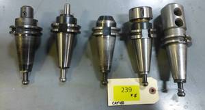 Five CAT40 tool holders