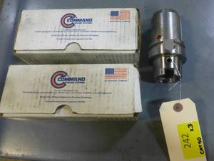 THREE new or like new CAT40 Command H4C4A0040 collet chuck