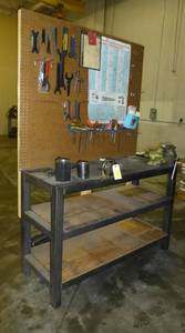 Workbench with tools, 5-12 inch vise, etc
