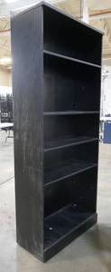 Black wood bookcase