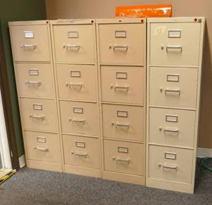 FOUR 4 drawer HON file cabinets