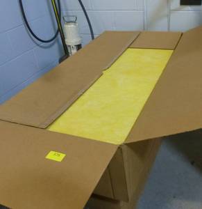 2 new cases of fiberglass insulation used for sound, 24 pcs of 24x48 one inch thick