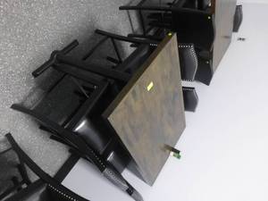 Nice condition counter height table (30x48x42) and 4 chairs