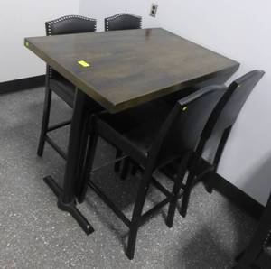Nice condition counter height table (30x48x42) and 4 chairs