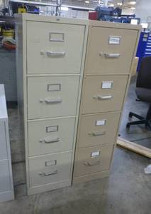Two 4-drawer file cabinets
