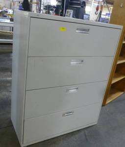 One 4-drawer lateral file cabinet