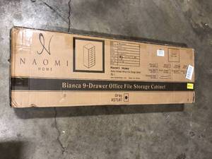 lot 28 image: Bianca 9-Drawer Office File Storage Cabinet Customer Returns See Pictures