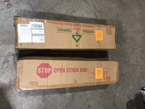 lot 32 image: Lot of 2  National Tree Company 60 in. Artificial Arborvitae Tree in Dark Green Round Growers Pot  Customer Returns See Pictures