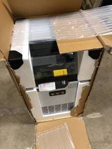 lot 40 image: VEVOR 99 lb.  24 H Freestanding Commercial Ice Maker with 22 lb. Storage Bin Stainless Steel ice Maker Machine in Silver Customer Returns See Pictures