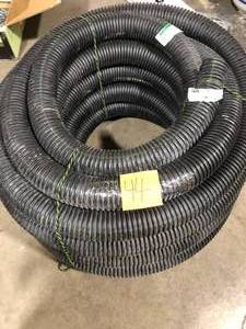 lot 44 image: Advanced Drainage Systems 3 in. x 100 ft. Singlewall Perforated Drain Pipe  Customer Returns See Pictures