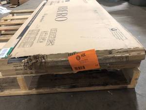 lot 15 image: 4 Boxes of 8 Pieces of Ivy Hill Tile Montgomery Ribbon Black 24 in. x 48 in. Matte Porcelain Floor and Wall Tile (15.49 sq. ft.Case)   Customer Returns See Pictures