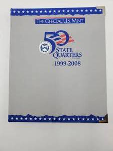 lot 45 image: Complete 1999 - 2008 State Quarter Collection in US Mint Folder - 100 Coins